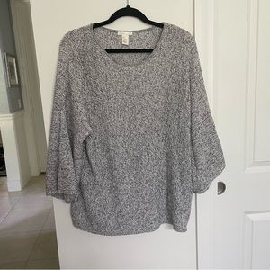 Oversized Grey Knit Sweater